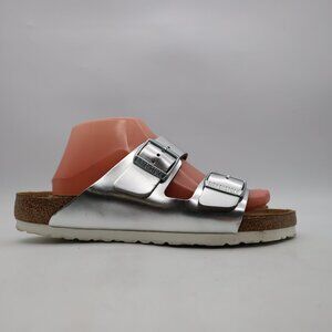 Birkenstock Arizona Women's EU 40 US 9 Soft Footbed Silver Leather